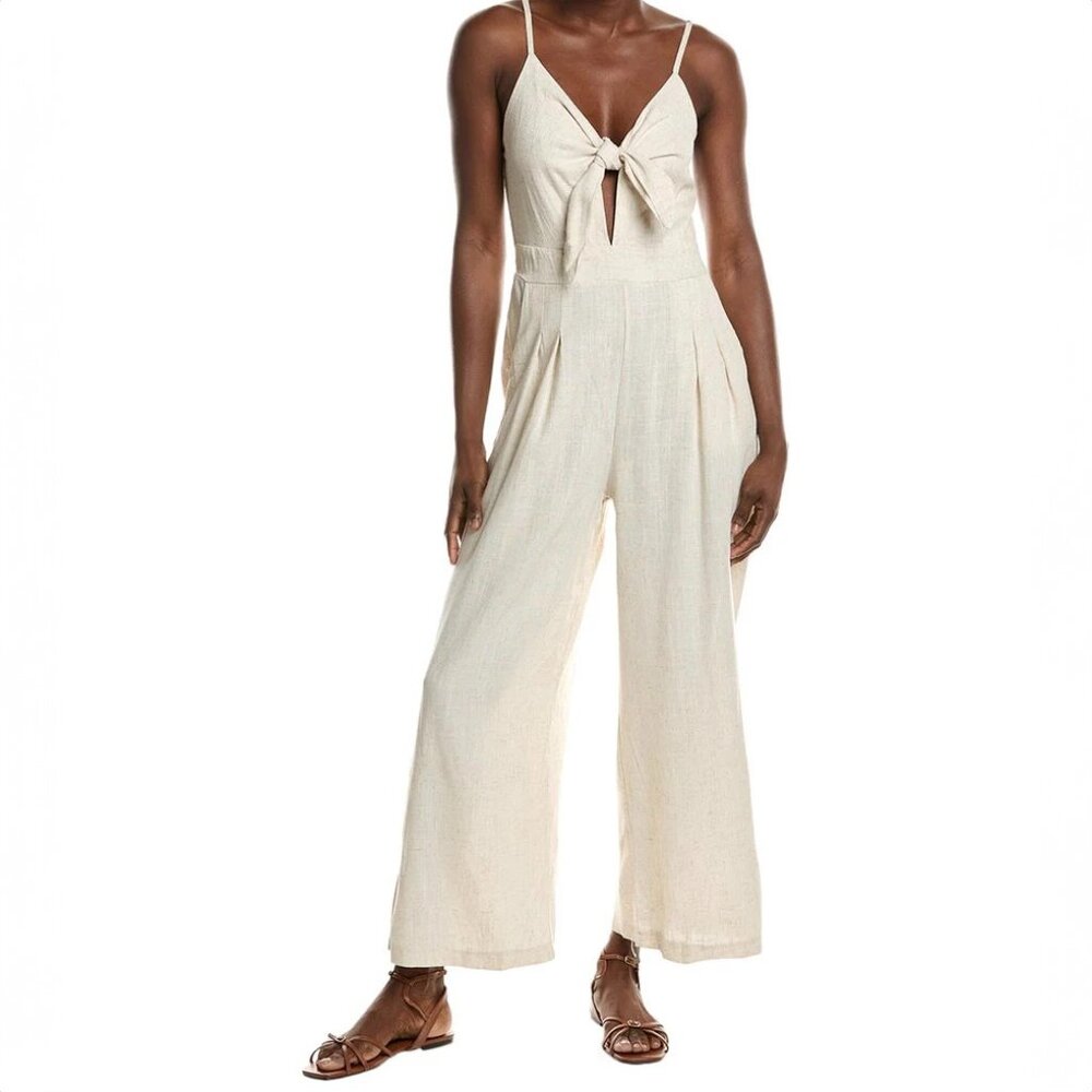White cocktail tied jumpsuit size M